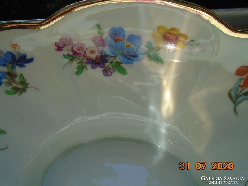 Limoges paul pastoud manufactory opulently gilded oval decorative plate with rich floral pattern