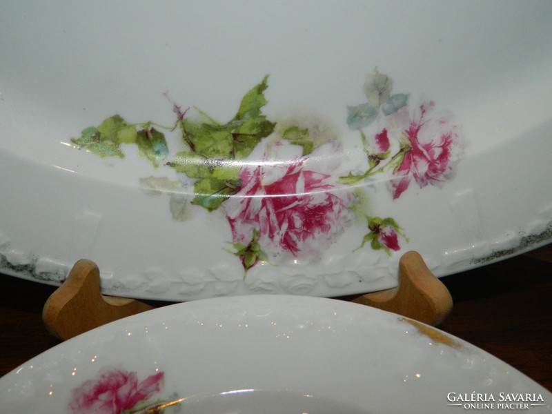 Antik rózsás tányér készlet.