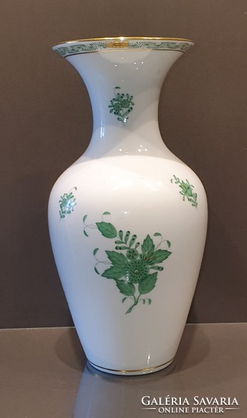 Herendi zöld Aponyi mintás váza