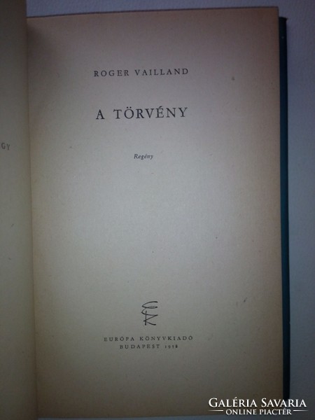 Roger Vailland: A törvény (1958)