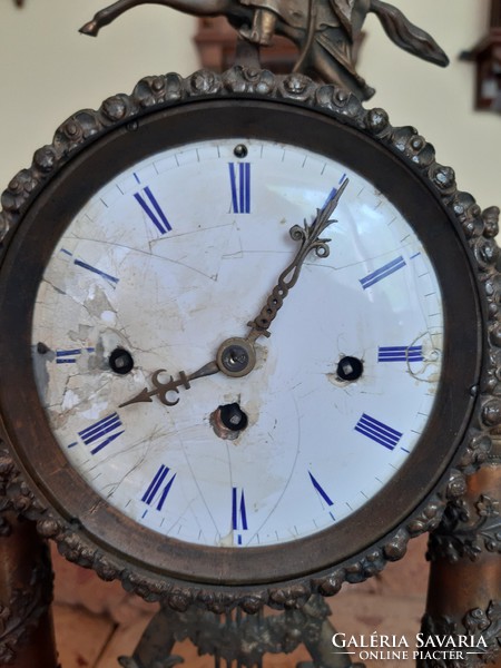 Antique Empire table clock with 1/4 strike mechanism 19.Sz bol