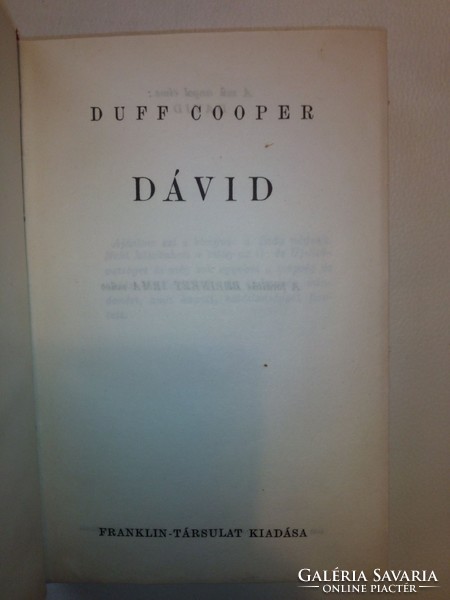 Duff Cooper: Dávid