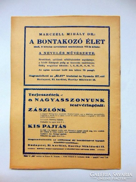 1937 június  /  NAGYASSZONYUNK  /  RÉGI EREDETI ÚJSÁG Ssz.: 492