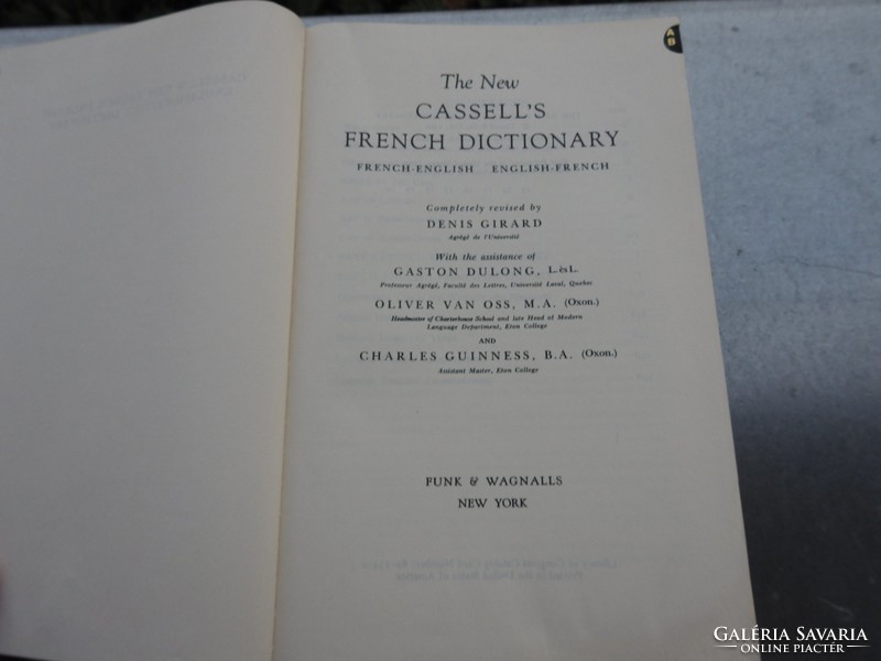 CASSELL'S NEW FRENCH - ENGLISH ENGLISH - FRENCH DICTIONARY