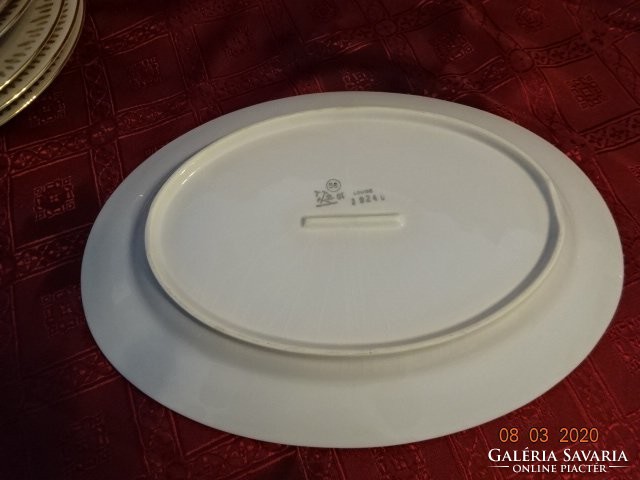 Czechoslovakian quality porcelain oval meat dish, size 33 x 23 x 3 cm. He has!