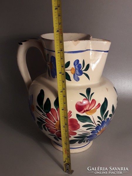 Worth it !! Bélapátfalvi - Pruzsinszky ceramic jug marked wine pouring water jug good spout 19 cm