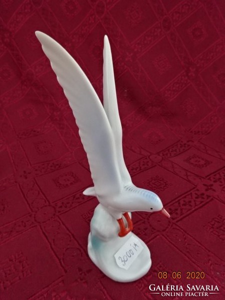 Hölóháza porcelain, hand-painted seagull, height 15 cm. He has!