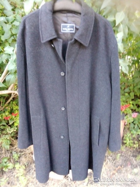 Very nice men's lamb's wool jacket dark graphite color xl 50 52 120 chest 120 waist 107 length