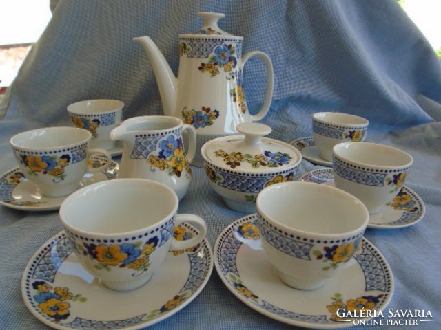 Beautiful 6-person mocha set from the 50s-60s, unused