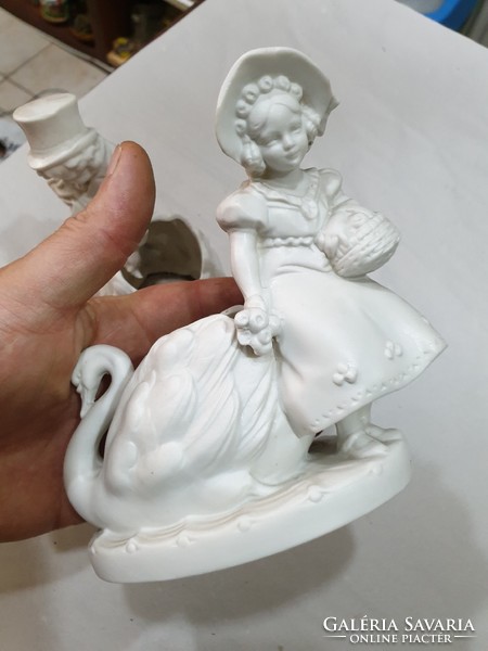 2db régi német porcelán figura 