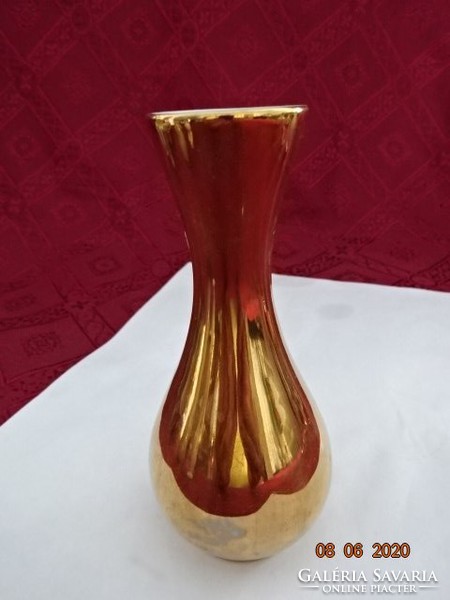 EIGL minőségi  porcelán Ausztria, aranyozott váza, Turnau Steier Mark. Vanneki!