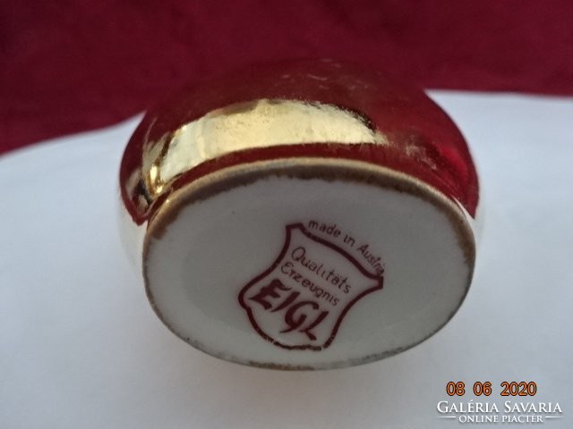 Eigl quality porcelain Austria, gilded vase, Carnten souvenir. He has!