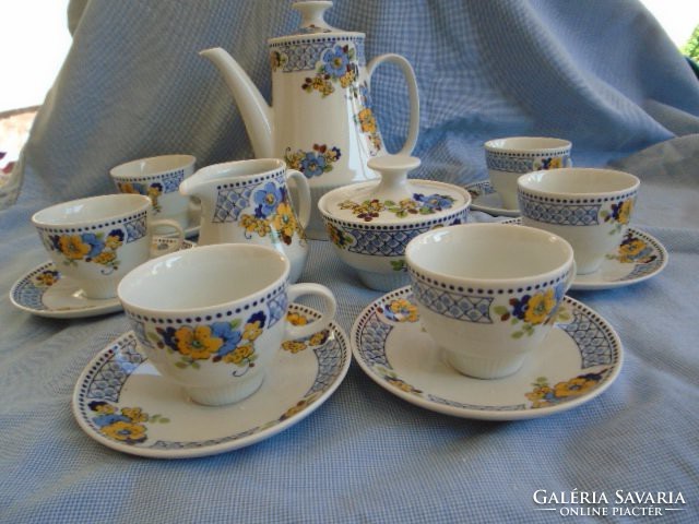 Beautiful 6-person mocha set from the 50s-60s, unused