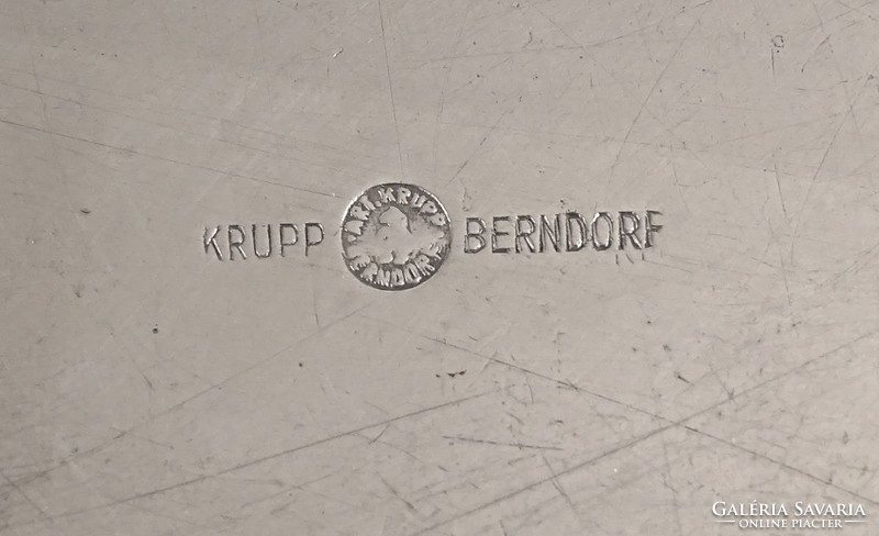 1B296 Régi nagyméretű ezüstözött Krupp Berndorf alpakka kínáló tál tálca 43 cm