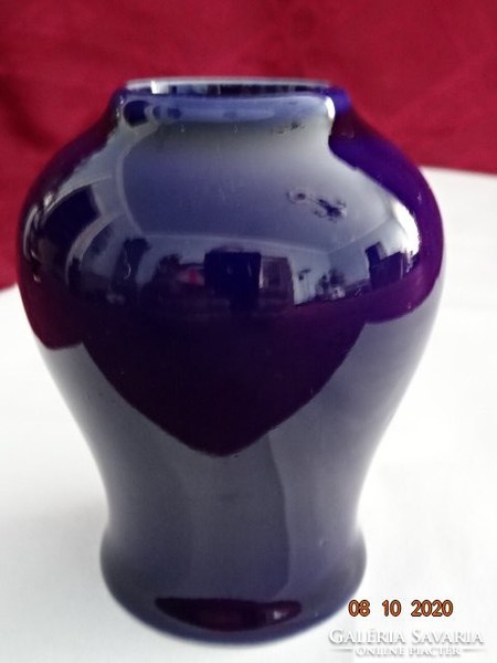 Japán porcelán váza, kobalt kék, magassága 7,5 cm. Vanneki!