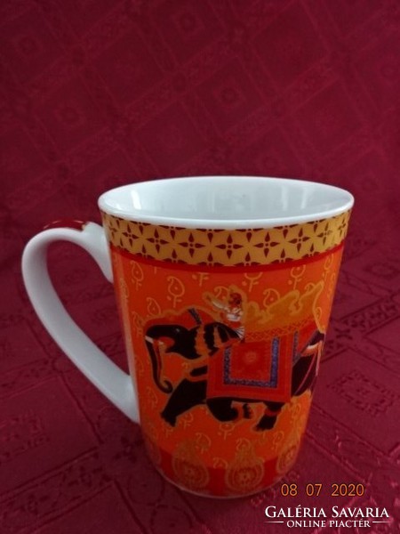 PPD porcelán pohár, négy indiai elefánt díszíti. Vanneki!