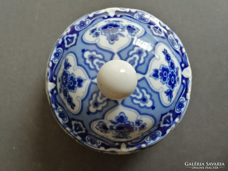 Wallendorf echt cobalt blue porcelain bonbonier with lid - ep