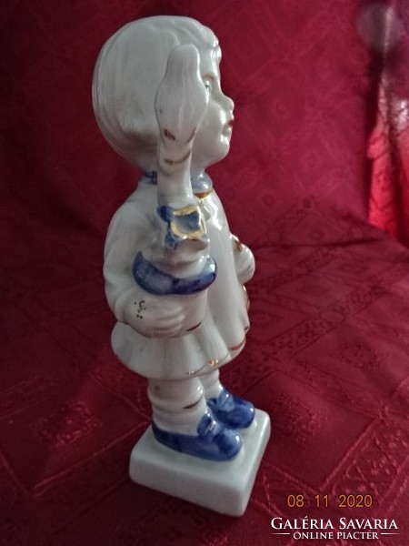 Porcelán figura, kislány a galambbal, magassága 15 cm. Vanneki!