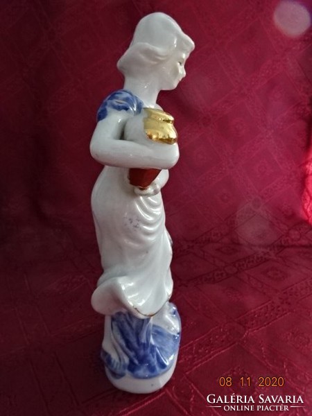 Porcelain figure, the water-carrying girl, height 23 cm. He has!