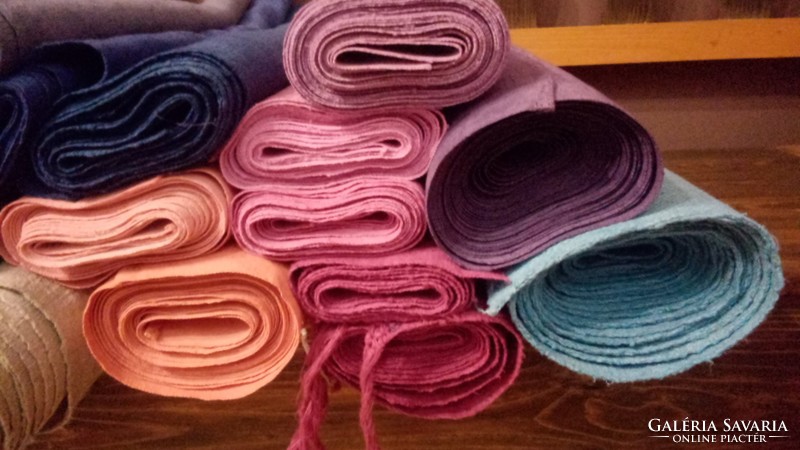 Colorful household linen fabric in meters