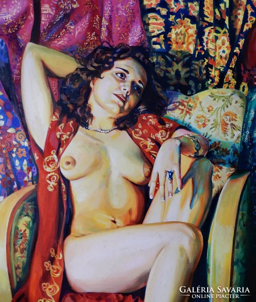 Rita Mátis: betshabe, oil painting