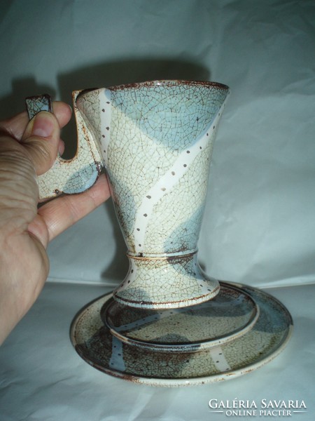 Artistic cracked ceramic set