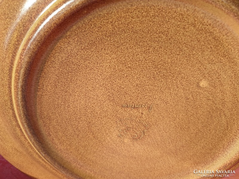 Beautiful ceramic large flat serving bowl, plate