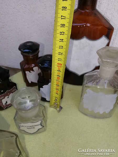 I got it down! Antique, old apothecary, pharmacy bottles! 10 pcs + 1 gift!