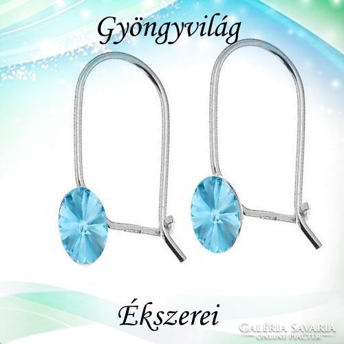 Earrings: swarovski rivoli, 925 sterling silver sfe-swf03 in several colors
