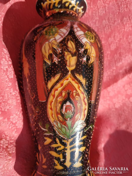 Paradicsom madaras  keleti kézzel festett váza