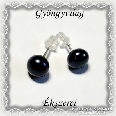 Earrings: real pearl, 925 sterling silver sfe-igy01-7black