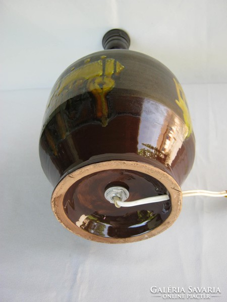 Vonatos mozdonyos retro iparművész kerámia lámpa