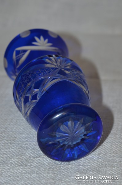 Héjalt üveg kis váza  ( DBZ 00130 )