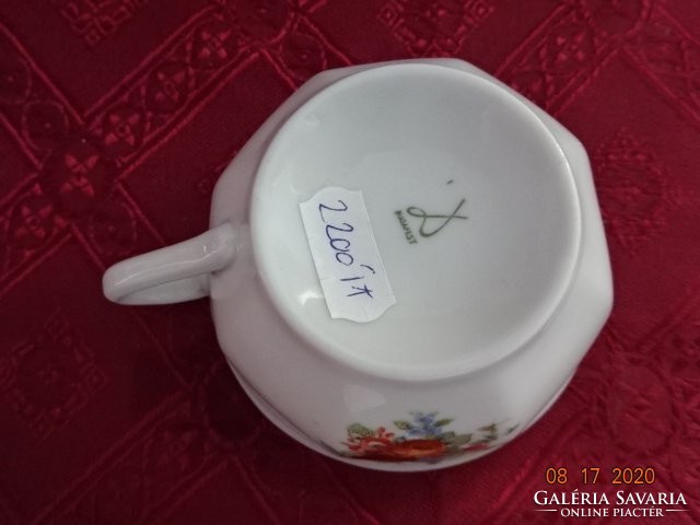 Drasche porcelain, tea cup with flower pattern, top diameter 10 cm. He has! Jokai.