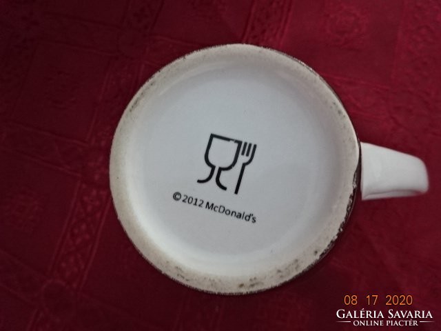 Mc cafe mug, 9.5 cm high. The bottom is dark brown. He has! Jókai.