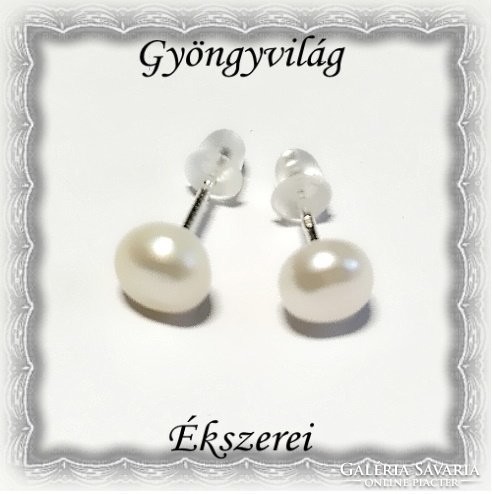Earrings: real pearl, 925 sterling silver sfe-igy01-6 in several colors