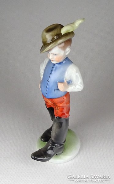 1B458 Régi Herendi hétmérföldes csizmás fiú porcelán figura 1939-es jubileumi gyűjtői darab 21cm