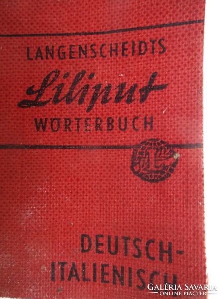 Book - mini - Lilliputian - old - German - Italian dictionary - 5 x 3.5 x 1.8 cm - perfect