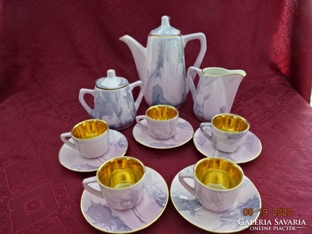 Fs - stas 2337-60 porcelain coffee set, 13 pieces. Its interior is richly gilded. He has!
