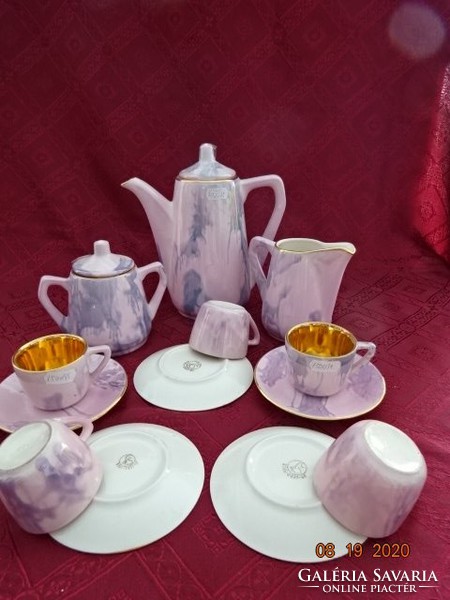 Fs - stas 2337-60 porcelain coffee set, 13 pieces. Its interior is richly gilded. He has!