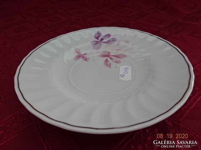 Apulum porcelán, rózsaszín virágos teáscsésze alátét, átmérője 16 cm. Vanneki!