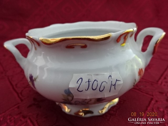 Cluj porcelain sugar bowl with beautiful flowers. With gold trim. He has!