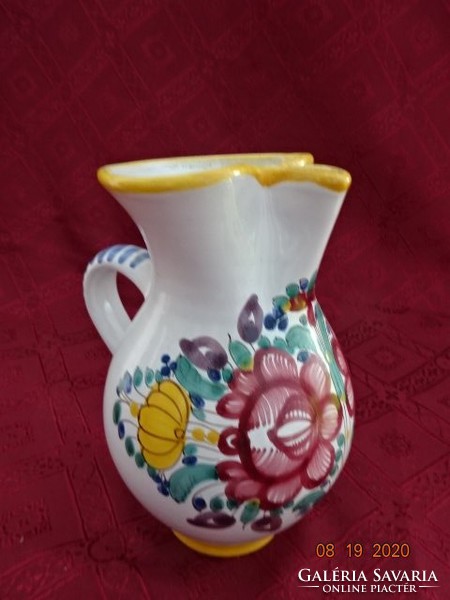 Modra Czechoslovak ceramic jug, hand painted, height 19 cm. He has!