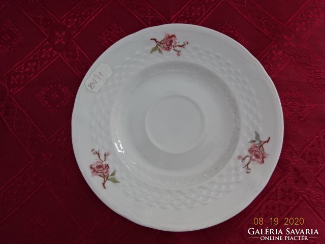 Alba julia porcelain, tea cup coaster with rose pattern. He has!
