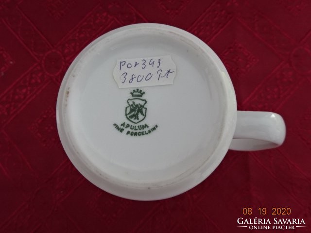 Apulum porcelain mug. Skiathos with inscription and view. He has!