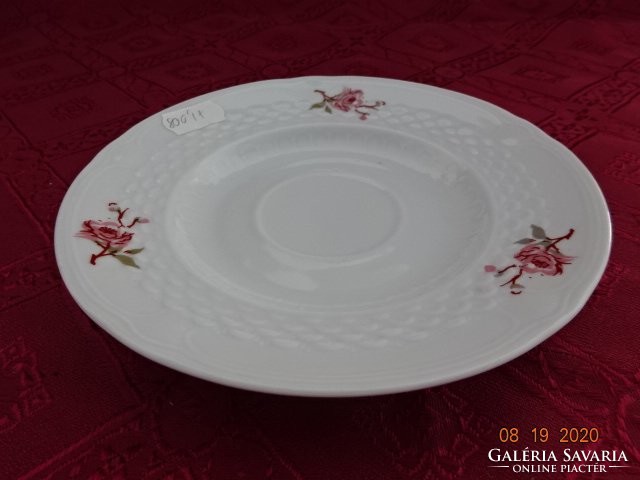 Alba julia porcelain, tea cup coaster with rose pattern. He has!