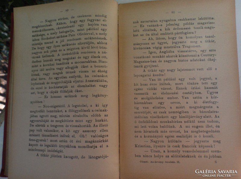 Könyv - 1899 - Ohnet György  Az örvény fenekén - MÁSODIK KÖTET - szép állapot