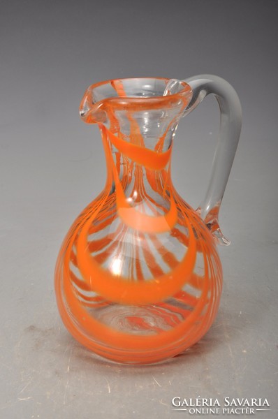 Antique jug, blown, broken, handmade.