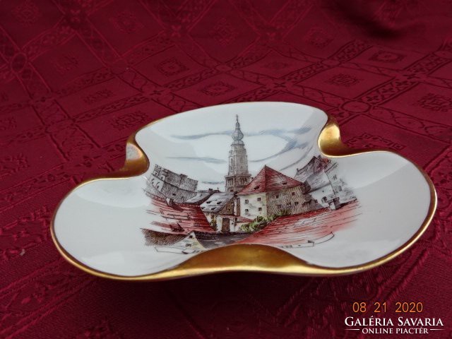 Leidl branuau porcelain, hand painted ashtray, with the inscription braunau am inn. He has!