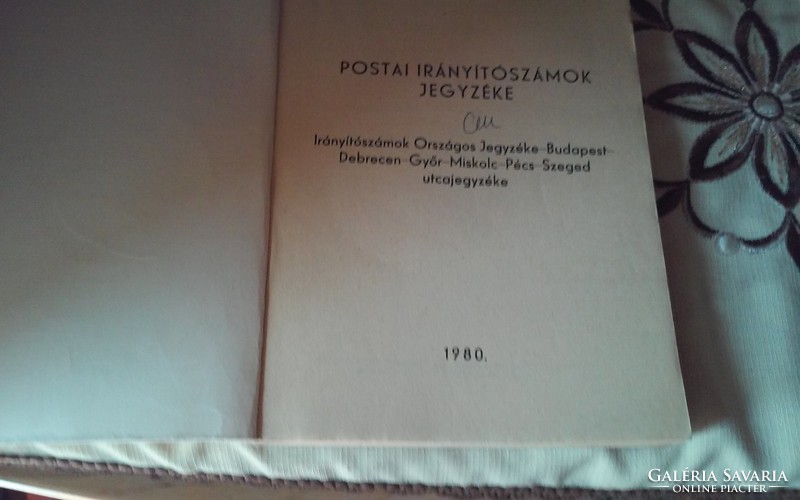 Directory of postcodes Hungarian Post (1980)